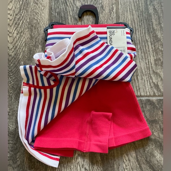 New 2 Pairs Nobo Seamless Boyshort Panties Size XL or XXL Stripes & Melon - Picture 3 of 3